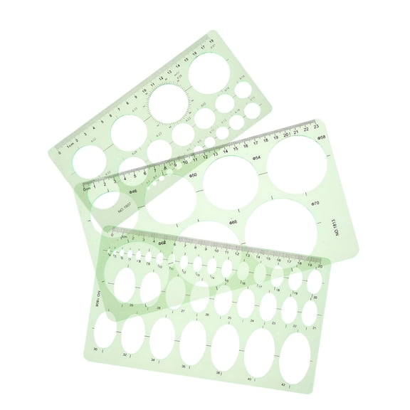 CCOCC 3 Pcs Circle Template Stencil Metric Ellipse Student
