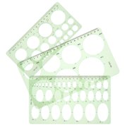 CCOCC 3 Pcs Circle Template Stencil Metric Ellipse Student