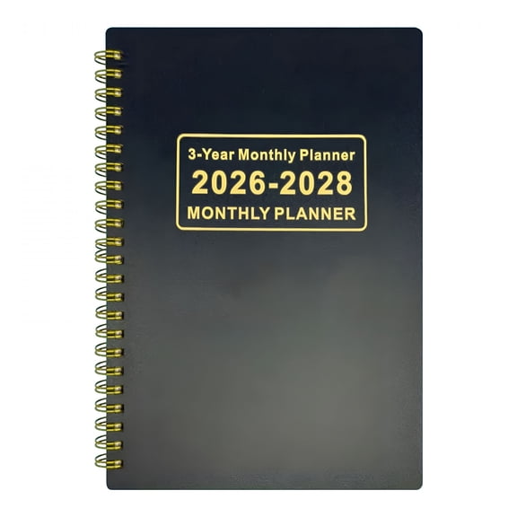 CCOCC 3 Year Monthly Planner, January 2026 to December 2028 Bound Calendar, 8.5"