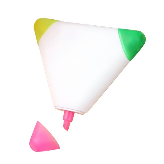 CCOCC 3-in-1 Triangle Highlighter Pen, Fine Chisel Tip Marker