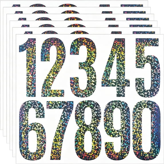 3 Tech Alignment CCOCC 3 inch Reflective Mailbox Numbers for Outside,6 Sheets 0-9 Number ...