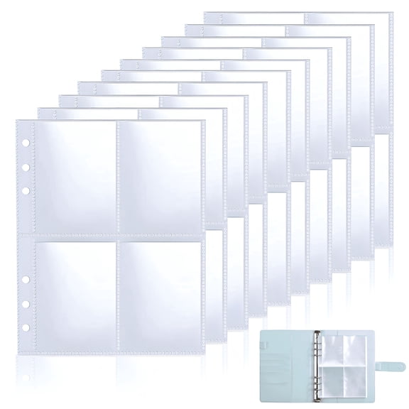 CCOCC 30-Pack Page Protector, Standard Size Trading Card Sleeves, Baseball, Binder Sheets, Clear, 30 Cards