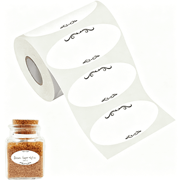 CCOCC 300Pcs Food Labels Kitchen Labels for Food Containers 2 X 1 Inch Removable Freezer Pantry Canning Labels Water Oil Tear Resistant Labels for Restauran Frige, Jam, Mason Jars Containers
