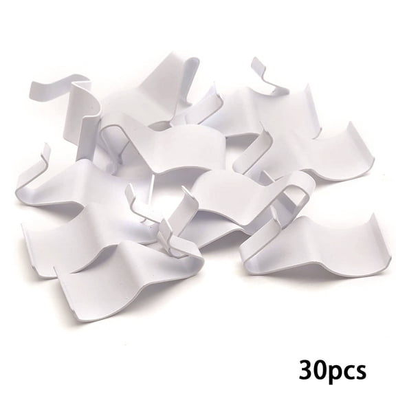 CCOCC 30Pcs Heavy Duty Siding Clips Hooks,Maximum Load of 5Kg Vinyl Siding Hooks,Lightweight and Sturdy Rounded Corner Safety Design Siding Hangers,White