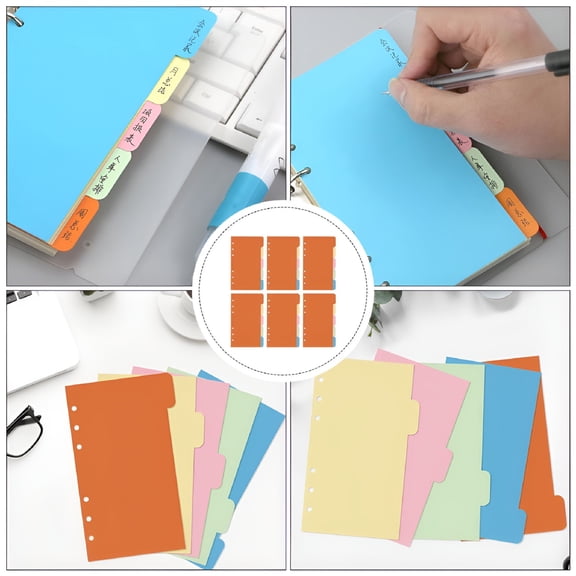 CCOCC 30pcs A5 Refill Paper Loose Leaf Paper 6-Hole Punched Ruled Refills Inserts Loose Leaf Planner Filler Paper Refillable Filler Paper for Binder Planner Journal