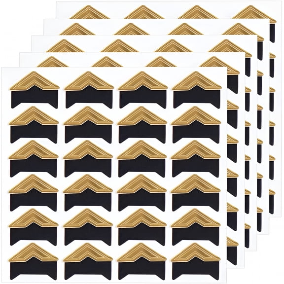 CCOCC 360 Count Self-Adhesive Acid Free Photo Corners for Scrapbooks Memory Books (Gold)