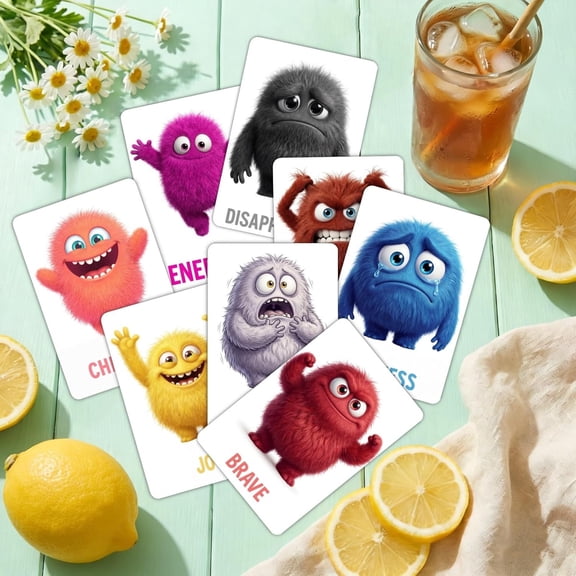 CCOCC 36Pcs Emotion Recognition Cards,Emotion Identification Tools,Emotional Expression Learning Cards for Social Emotional Practice