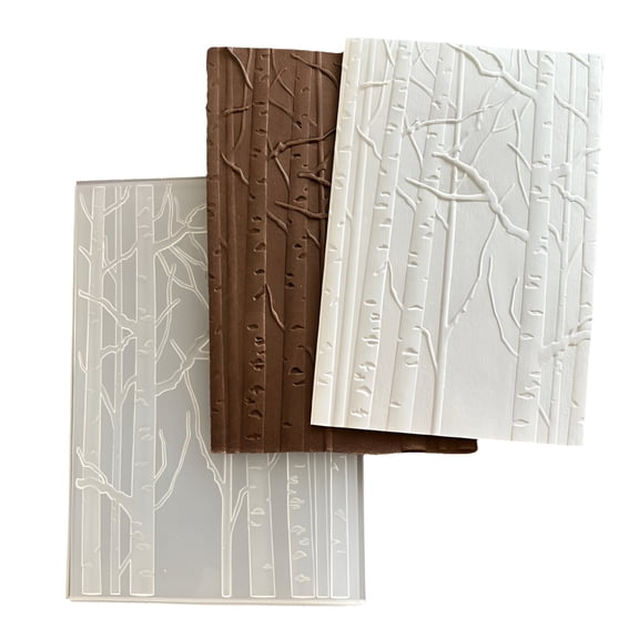 CCOCC 3D Textured Tree Plastic Embossing Folder, Universal Die Template for Scrapbooking, Card Making & DIY Crafts