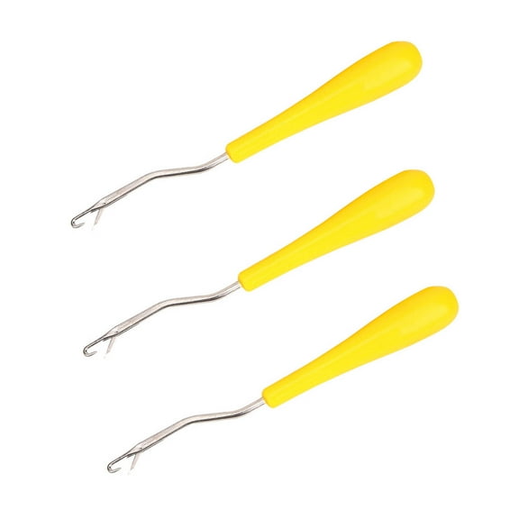 CCOCC 3Pcs Latch Hook Tool,Ergonomic Handle Latch Hook Tool,Efficient Yarn Pulling Art Crafts,Plastic Handle
