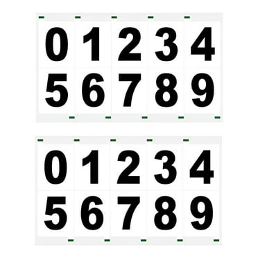 CCOCC 3Pcs Letter Stickers,Reflective Design Mailbox Numbers,Number Visibility House Numbers for Outside,Black