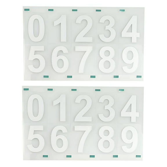 CCOCC 3Pcs Letter Stickers,Waterproof Material Mailbox Numbers,Sunproof House Numbers for Outside,White