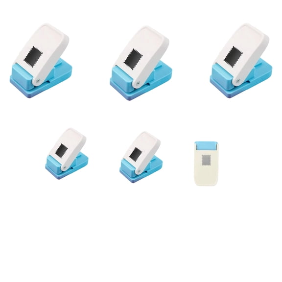 CCOCC 3Pcs Rectangle Paper Punch Set,.6X.5 1X.8 1.5X1.2In Stamp Cutter,Lever Craft Hole Puncher for Diy Scrapbooking,Journaling,Greeting Cards&Paper Crafts