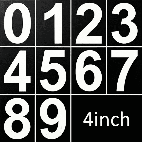 CCOCC 4" Number Stencils Plastic Number Stencils Reusable Digital Painting Templates for Cake Stencil Address Templates Number Stencils