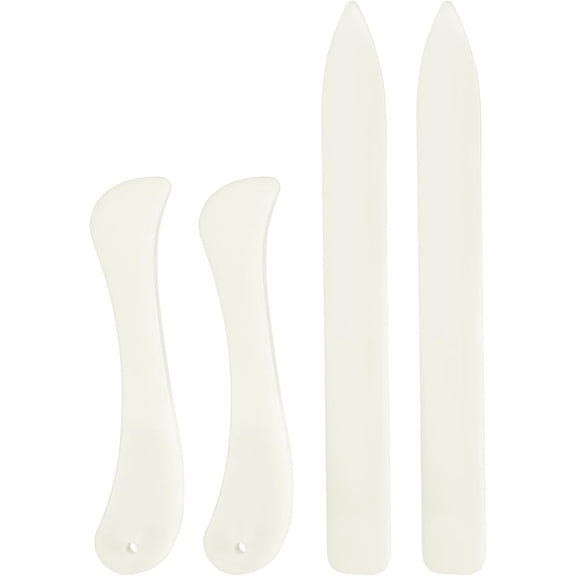 CCOCC 4 Pcs Bone Folders, Crease Makers, Scoring Tool, Plastic Bone Folder Paper Creaser, Folding Bookbinding Tool, Origami Tools for Making Paper Crafts Quilting Leathercraft Bookbinding