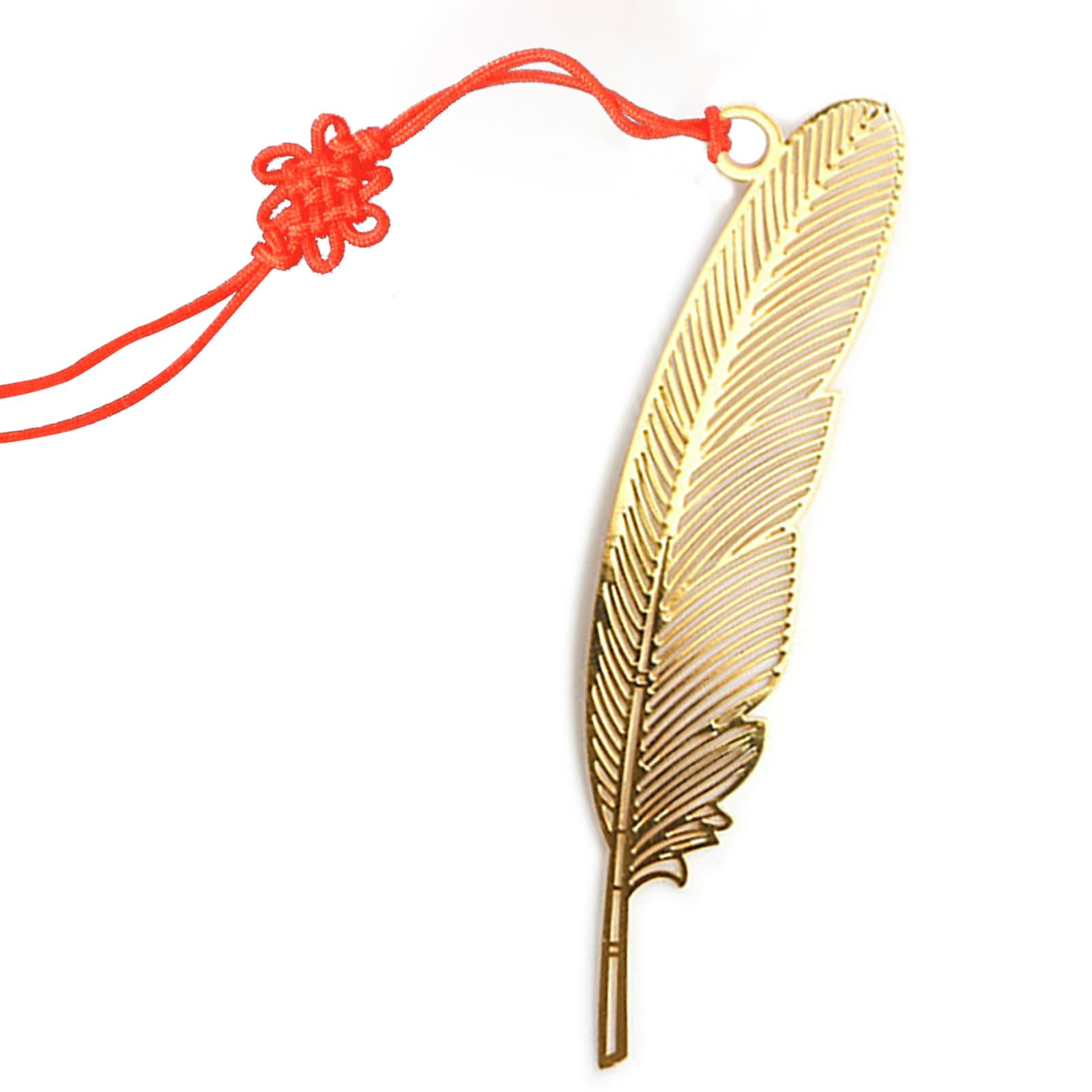 CCOCC 4 Pcs Bookmark,Vintage Feather Design Metal Bookmark,Pure Copper