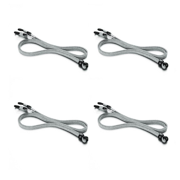 CCOCC 4 Pcs Glasses Strap,Soft Suede Sunglasses Chain,Non-Slip and Adjustable Beads Kids Glasses Strap,Gray