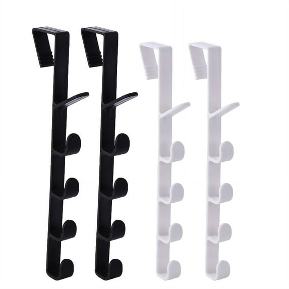 CCOCC 4 Pcs Over the Door Hooks Perfect for Bedroom,Kitchen,Bathroom,and More Purse Hanger,Strong Load-Bearing Capacity for Various Items Plastic