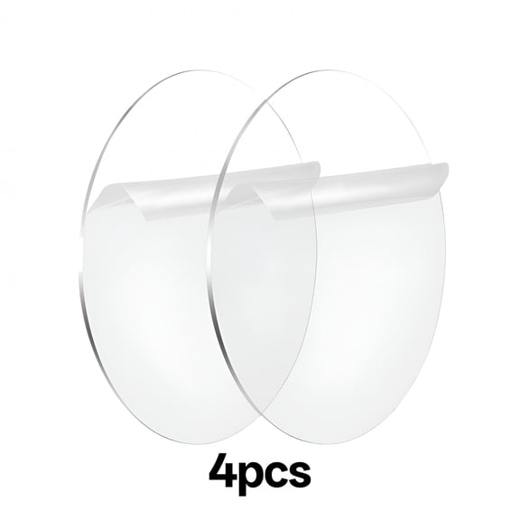 CCOCC 4 Pieces 1/8"Round Plexiglass Sheet,6 Inch Diameter Clear Acrylic Circle,Cake Disk,Table Top,Backdrop