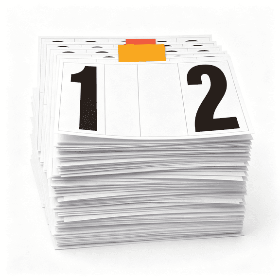 CCOCC 4 Self Adhesive Numbers for Mailbox, House Numbers, Reflective Mailbox Number, Trash Cans Number, for Outside, 60 Pcs Number Stickers (Blackwhite)