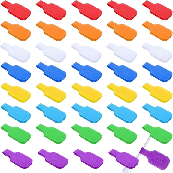 CCOCC 40 Pcs Cable Labels for Cords,Nylon Write on Cord Labels Tags for Electronics,Wire Markers Electrical Reusable Large Size Plastic Label for Charging Cords Management and Identification