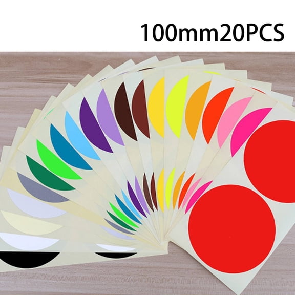 CCOCC 40 Pcs Dot Stickers Round Colored Dot Stickers Removable Adhesive Label Stickers for Family Office and Study 4"