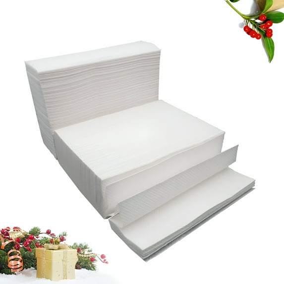 CCOCC 400 Pack Heavy Duty Commercial Toilet Paper Towels Kitchen Bathroom Napkins for Home Kitchen Store (White)