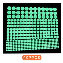 CCOCC 407Pcs Glow in the Dark Stickers,Bright Glow Effect Wall Decor for Bedroom,Automatic Light Emission Wall Decals,0