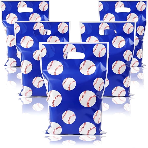 CCOCC 40Pcs Baseball Treat Candy Bags,Baseball Party Favors Bag Baseball Theme Gift Bags for Birthday Decorations,Baseball Themed Party Supplies