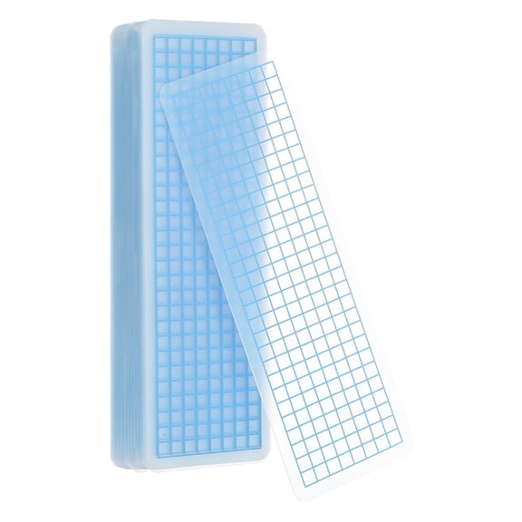 CCOCC 40Pcs Washi Tape Cards, 5.9 X 2 Washi Tape Boards Storage Organizer Pvc Sample Board with Arc Corner for Scrapbooking Journal Home Supplies Diy Crafts, Blue