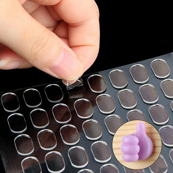 CCOCC 480 Pcs Clear Sticky Tack Putty,Removable Gel Glue Putty,Double Sided Sticky Dots,Strong Adhesive Putty,Mounting Putty for Wall Hanging Pictures Poster Crafts