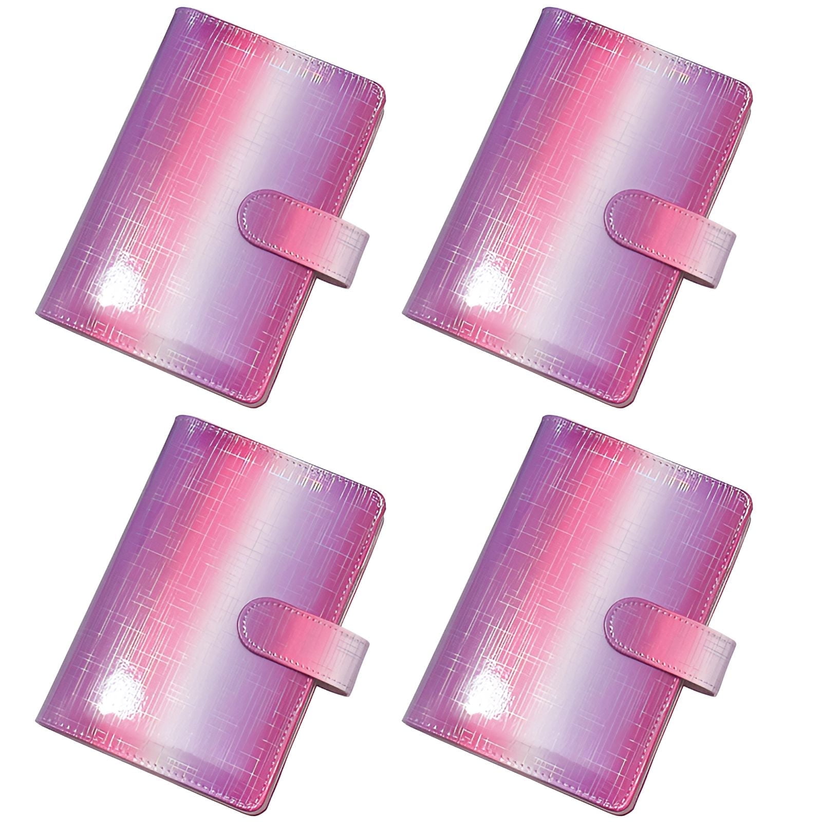 CCOCC 4Pcs Budget Binder,Smooth Gradient Surface Gold Foil Lines Money ...