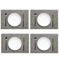 thumbnail image 1 of CCOCC 4Pcs Coasters,Waterproof and Oil-Proof Dish Mat,PU Leather Material Coasters Set of 4,Grey, 1 of 5