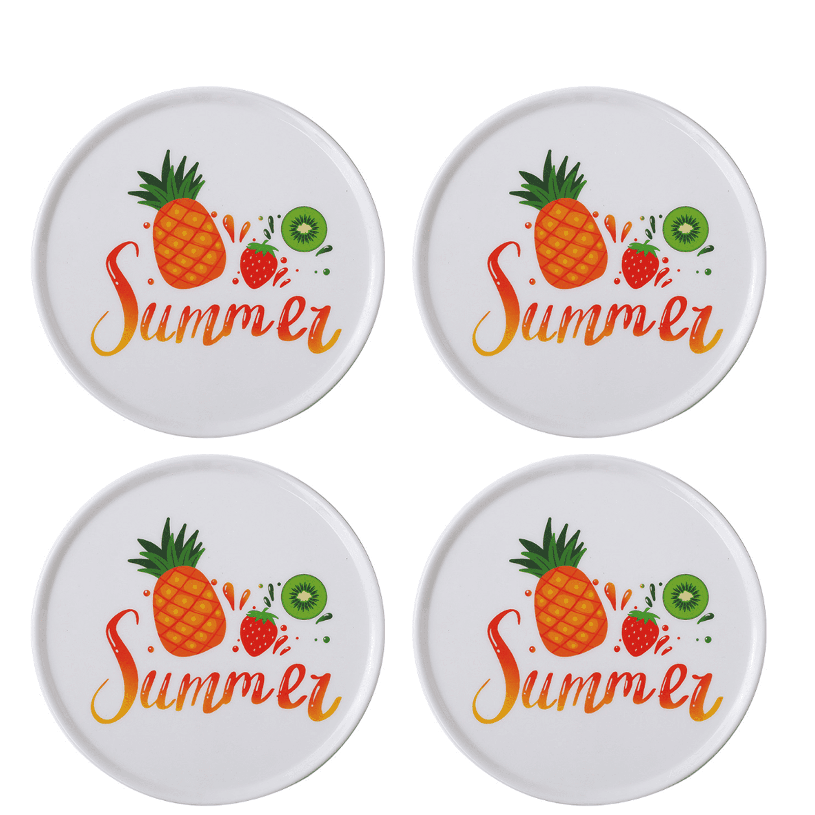 CCOCC 4Pcs Coasters,with Pineapple Design Melamine Material Drink ...