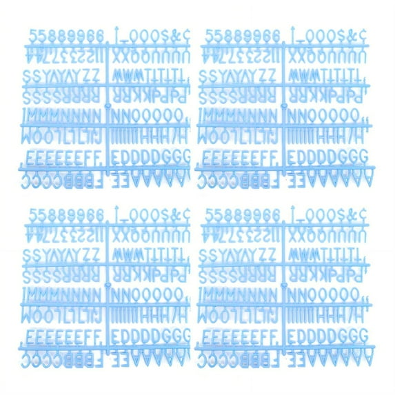 CCOCC 4Pcs Cork Board,Crafting Fun Letter Board,Colorful Options Wall Pack,Blue,3*4in