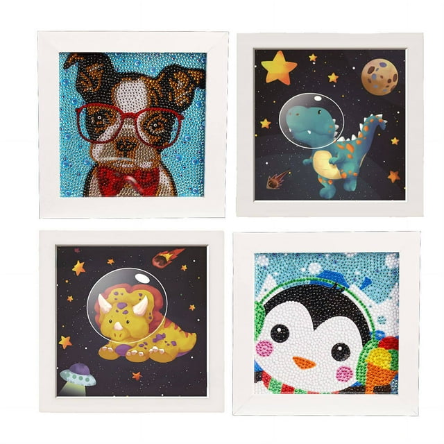CCOCC 4Pcs Diamond Painting,Enhance Crafting Skills Diamond Dotz,Rich Creative Experience Diamond Painting Kit,Colorall3