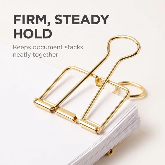 CCOCC 4Pcs Gold Hollow Out Long Tail Wire Binder Clips Paper Binder Clip Large Binder and Paper Clips Smallin Size and Lightin Weight,Clips,Clamps,Office Products Tape,Adhesives and Fasteners 51Mm