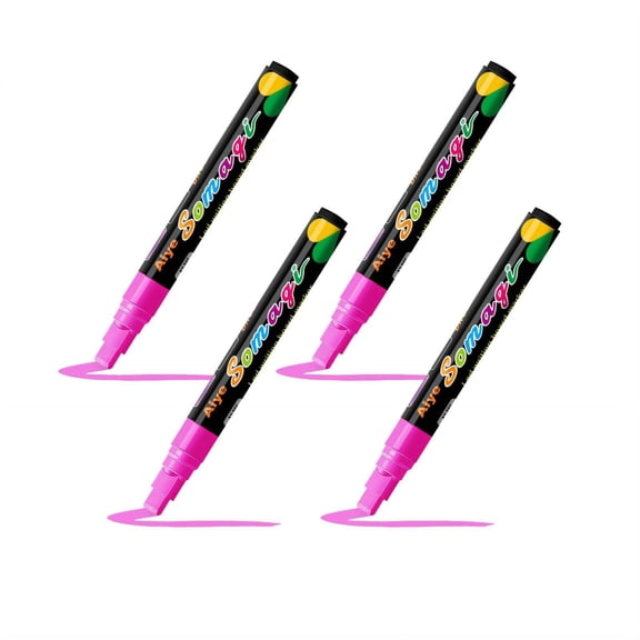 CCOCC 4Pcs Highlighter Stick,Erasable Design for Convenient Use Highlighter Stick,Vibrant Colors for Unlimited Creativity Glitter Highlighters,Pink
