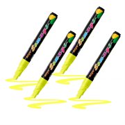 CCOCC 4Pcs Highlighters Yellow,Aesthetic and Compact Design Highlighters Yellow,Fun and Eye-Catching for A Playful Vibe Liquid Highlighter,Yellow