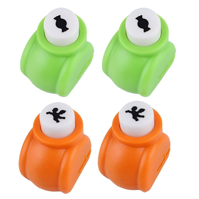 CCOCC 4Pcs Hole Punch,One-Touch Form Effortless Motion Small Hole Punch,Guarded Edge Structure Safety Assurance Hole Puncher Single,Color Mixing1
