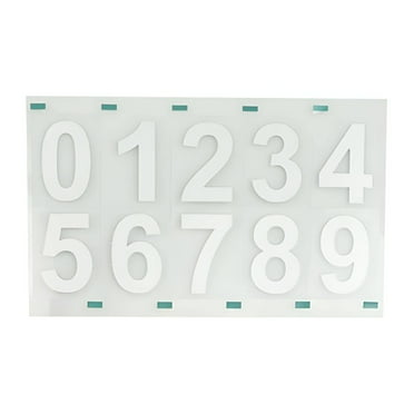 CCOCC 4Pcs Letter Stickers,Reflective Design Mailbox Numbers,Night Visibility House Numbers for Outside,White