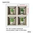 thumbnail image 1 of CCOCC 4Pcs Wall Paper,Removable Decor Wall Decals,Pvc Design Easy Install Decals,Style9,30X30cm, 1 of 4