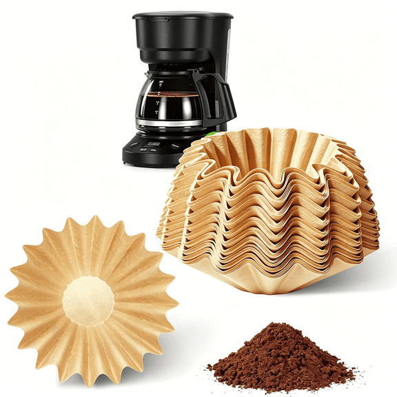 CCOCC 5 Cup Coffee Filter Compatible with Mr. Coffee Mini Brew,Unbleached Coffee Filters for 2-5 Cup Drip Coffee Makers,Ideal for Home,Office&Commercial Use,100 Count,Brown