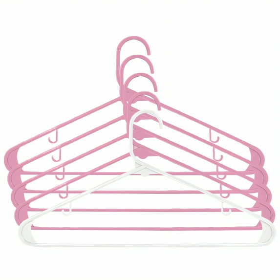 CCOCC 5 Pcs Clothes Hangers Plastic Multipurpose—Use for Jackets,Shirts,Dresses,and More Hanger,Size11