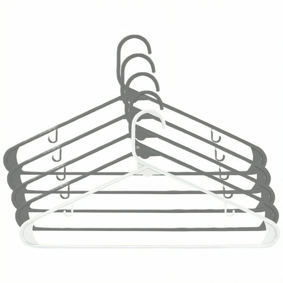 CCOCC 5 Pcs Clothes Hangers Plastic Perfect for Everyday Use in Busy Family Or Individual Closets Hanger Hooks,Size6