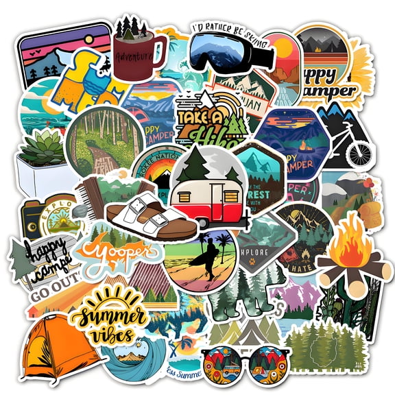 CCOCC 50 Pcs Cute Stickers,Travel Decoration Funny Stickers,Easy Application Personalized Style Meme Stickers,Style6