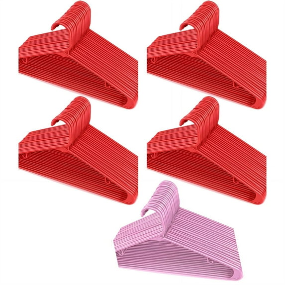 CCOCC 50 Pcs Space Saving Hangers for Clothes Perfect for Hanging Toddler Jackets,Dresses,Shirts,Pants,and More Closet Organizer System,S8
