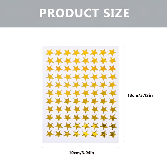 CCOCC 50 Sheets Gold Star Stickers for Kids Rewards, Self-Adhesive Decals for Classroom Charts, Homework & Art Projects