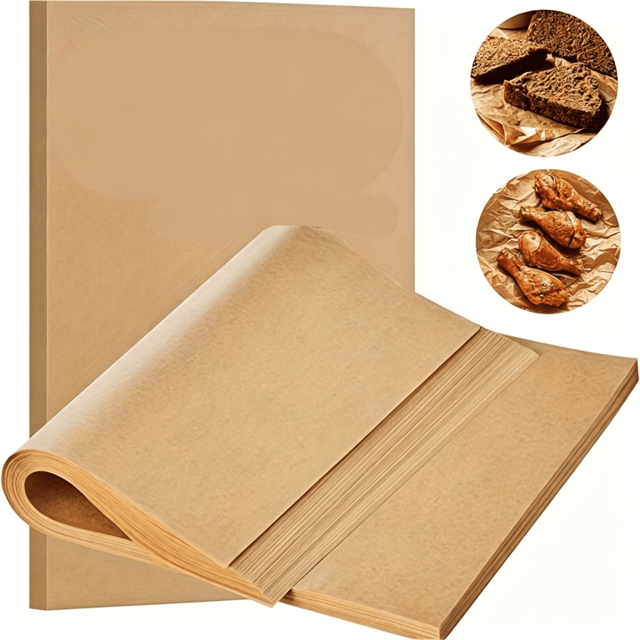 Paper Heets CCOCC 500 Pcs Parchment Paper Sheets, Bulk | 12X16 Inch | Brown ...