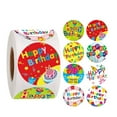 thumbnail image 1 of CCOCC 500 Pcs Stickers Happy Birthday Sticker 1 Inch Round Birthday Party Celebration Gift Decoration Sticker Birthday Party Pattern, 1 of 3