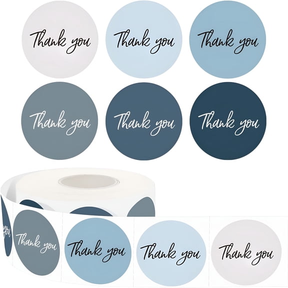 CCOCC 500 Pcs Thank You Stickers, 1.5 Inch Waterproof Self-Adhesive Labels for Packaging, Envelopes, Bags, Boxes